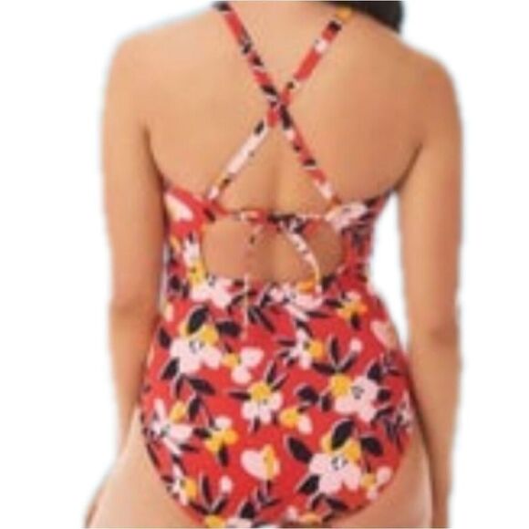 Plus Size!! Slimming Drawstring Sexy Cut Out One Piece - Miracle - Picture 2 of 4